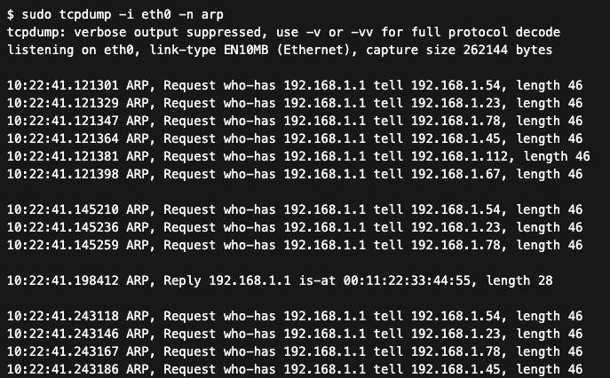 Analiza tcpdump - przeciążenie taniego przełącznika ruchem ARP.